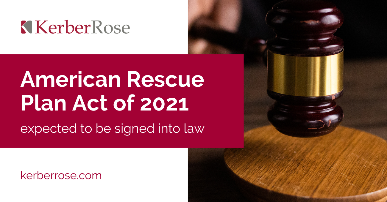 American Rescue Plan Act of 2021 What's in it for you?